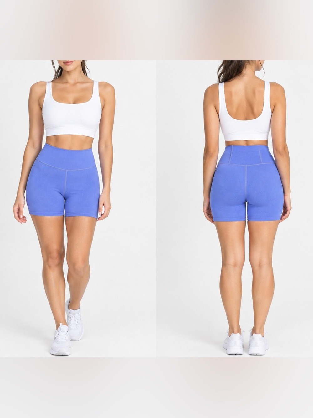 Uniqlo High-Rise Athletic Shorts in Periwinkle
